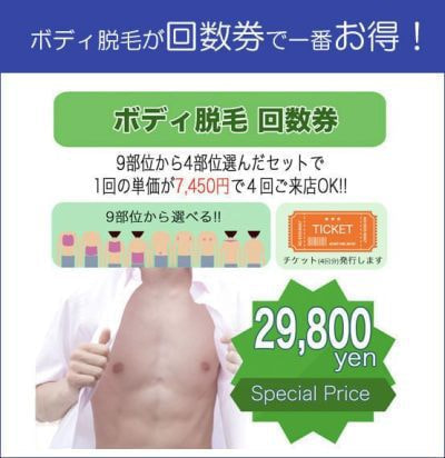ボディ脱毛回数券